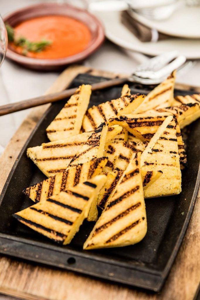 grilled polenta cakes